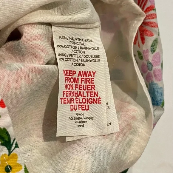 New Boden Floral Short Romper Girls 13-14 Y Flowers Lined Cotton Spring Mini - Picture 5 of 5